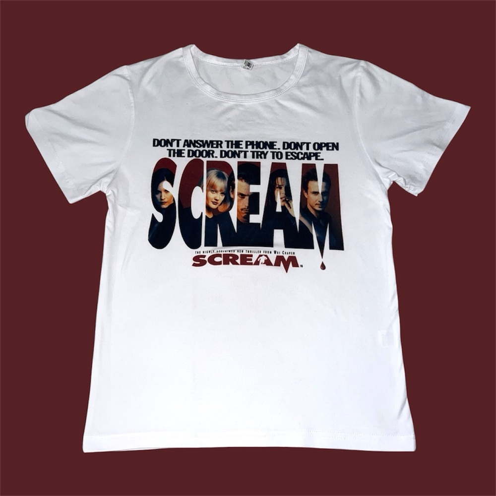 Scream Graphic White Tee